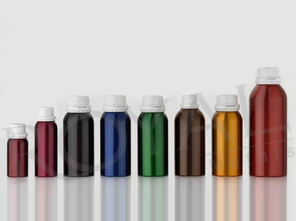 color-coated-sizes, Aluminium Bottle Exporter in India